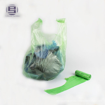 Cheap clear vest type plastic garbage bags